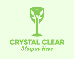 Glassware - Organic Wine Glass logo design