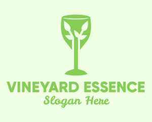 Organic Wine Glass logo design