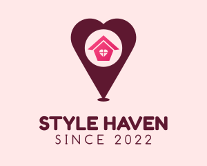 Hostel - Love House Finder logo design