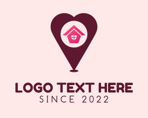 Map - Love House Finder logo design