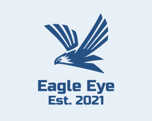 Blue Flying Eagle logo design