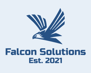 Blue Flying Eagle logo design