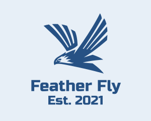 Blue Flying Eagle logo design