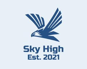 Blue Flying Eagle logo design