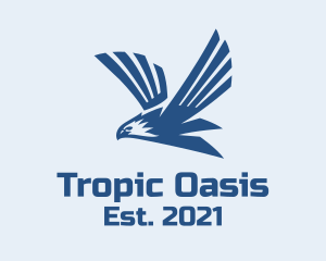 Tropic - Blue Flying Eagle logo design