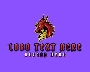 Gaming - Electric Dragon Monster logo design