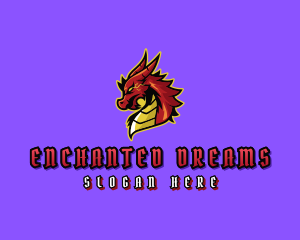 Fantasy - Electric Dragon Monster logo design