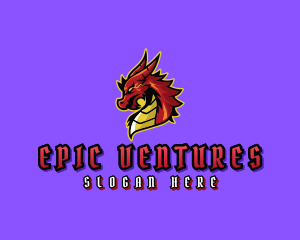 Epic - Electric Dragon Monster logo design