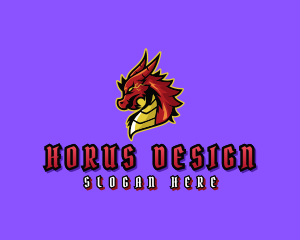 Electric Dragon Monster logo design