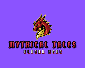 Mythology - Electric Dragon Monster logo design