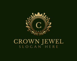 Golden Beauty Crown  logo design