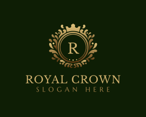 Golden Beauty Crown  logo design