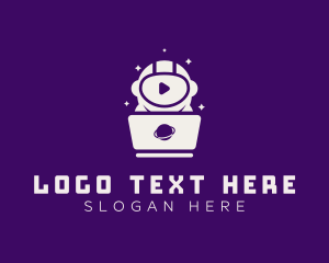 Blogger - Space Game Laptop logo design