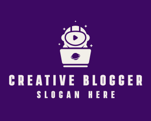 Blogger - Space Game Laptop logo design