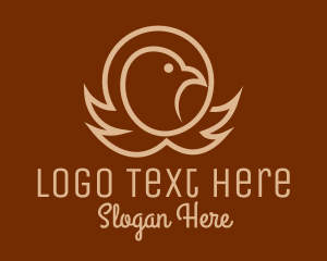 Simplistic - Eagle Head Outline logo design