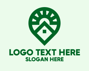 Locator - Sun House Location logo design