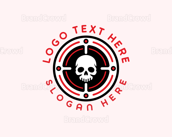 Skull Target Marksman Logo