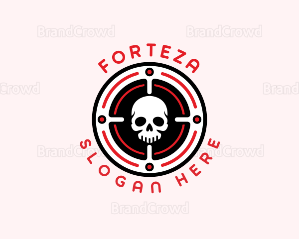 Skull Target Marksman Logo