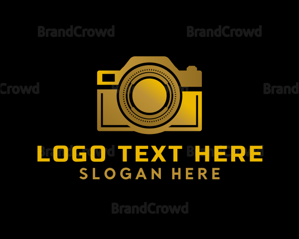 Luxury Golden Camera Logo