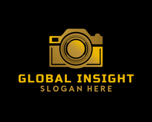 Cameraman - Luxury Golden Camera logo design
