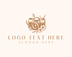 Floral Camera Photography Logo