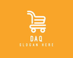 White - Shopping Cart App logo design