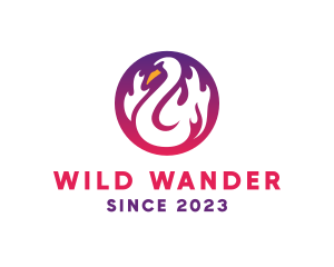 Fire Wild Duck logo design