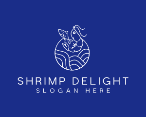 Shrimp - Ocean Shrimp Fish logo design