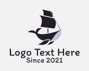 Marine - Ship Humpback Whale logo design