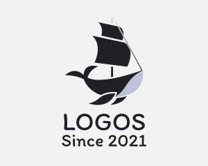 Wild - Ship Humpback Whale logo design