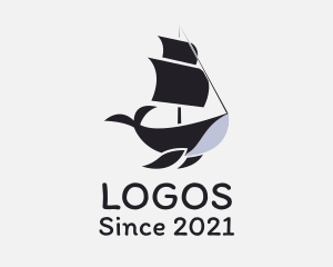 Naval - Ship Humpback Whale logo design