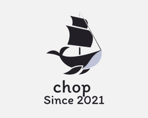 Port - Ship Humpback Whale logo design
