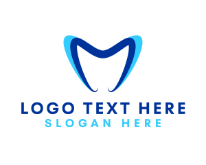 Tooth - Dental Clinic Letter M logo design