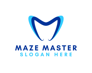 Dental Clinic Letter M logo design