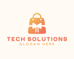 Paper Bag - Ribbon Shopping Mall logo design