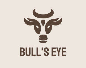 Brown Cow Bull logo design