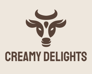 Dairy - Brown Cow Bull logo design