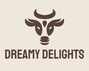 Brown Cow Bull logo design