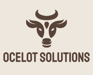 Brown Cow Bull logo design