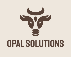 Brown Cow Bull logo design