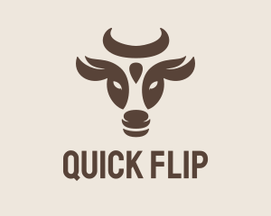 Brown Cow Bull logo design