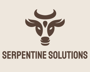 Brown Cow Bull logo design