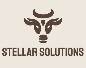 Brown Cow Bull logo design