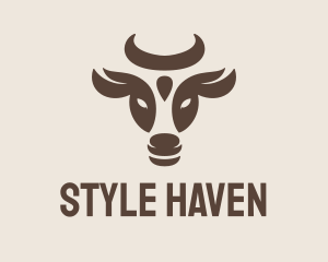 Meat Alternative - Brown Cow Bull logo design