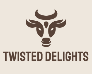 Brown Cow Bull logo design