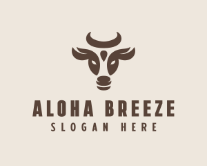 Brown Cow Bull logo design