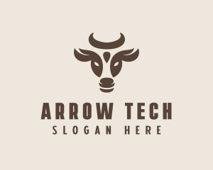 Brown Cow Bull logo design