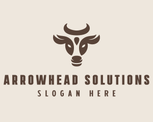 Brown Cow Bull logo design