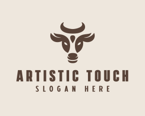 Brown Cow Bull logo design