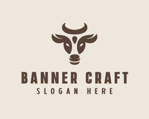 Brown Cow Bull logo design